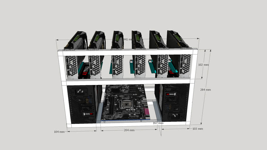 Alu Mining Rig Frame | 3D Warehouse