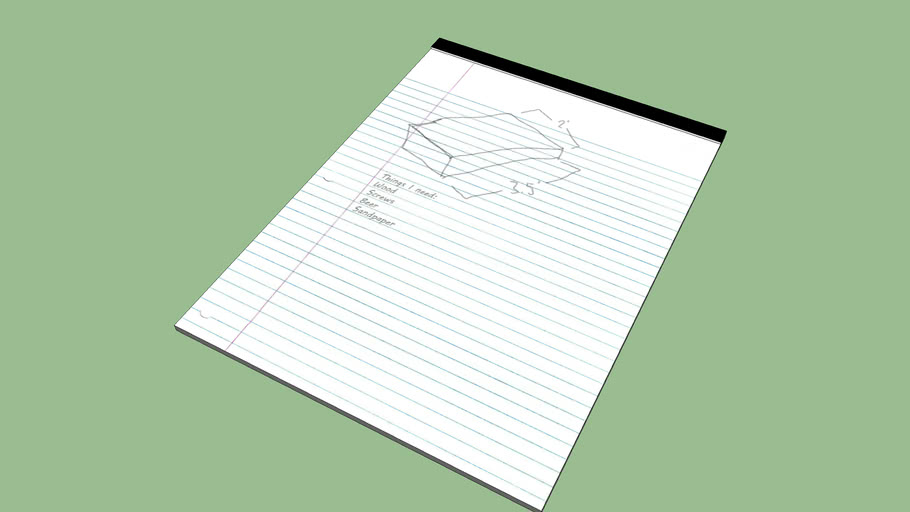 Notepad with notes 3D Warehouse