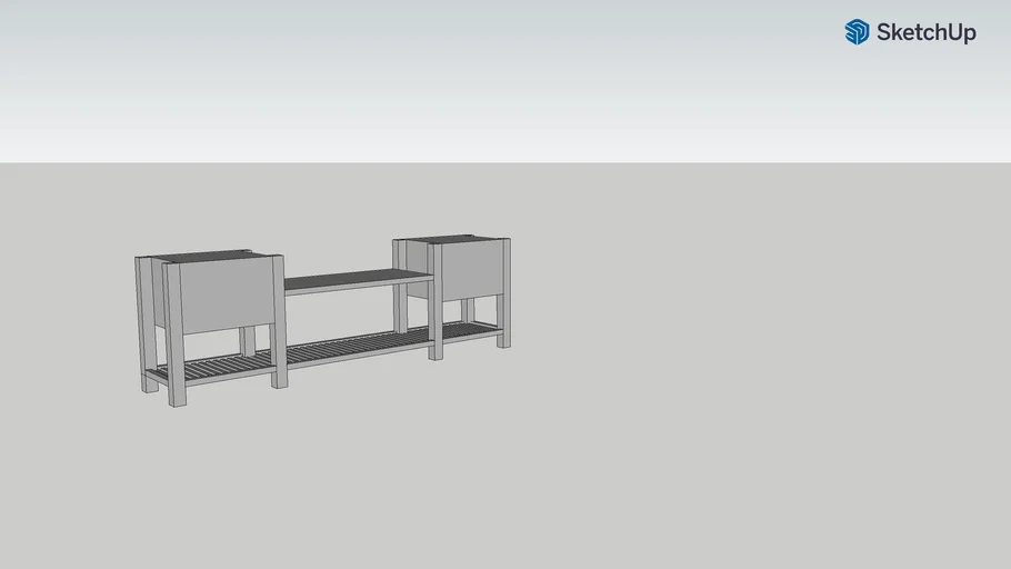 open cabinet for soapstone sink | 3D Warehouse