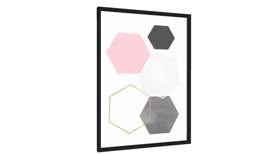 Quadro Hexagonos - Galeria9, por Vanessa Volk