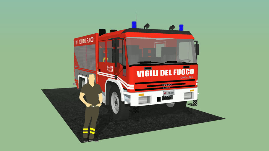 Italy - VFM002 - Vigili Del Fuoco - Iveco Magirus Eurofire APS | 3D ...