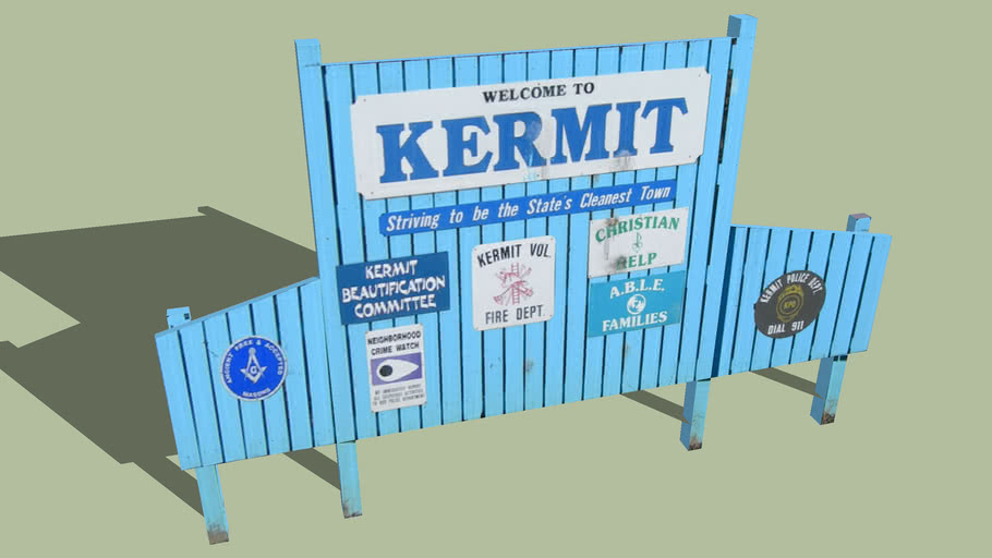 Sign Kermit, West Virginia 3D Warehouse