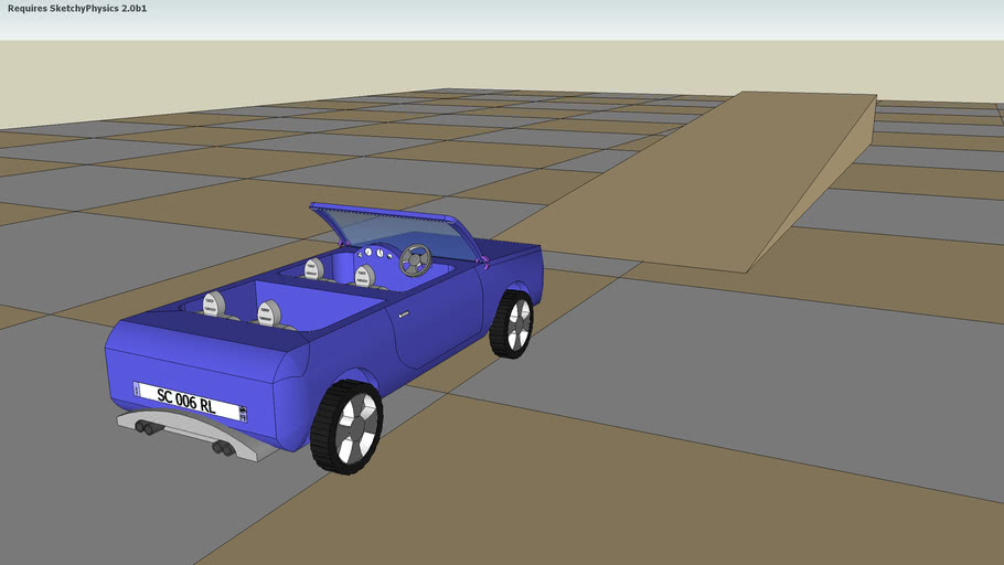 Steering Sketchup Car Tommaso Macchina Con Sketchyphysics 3d