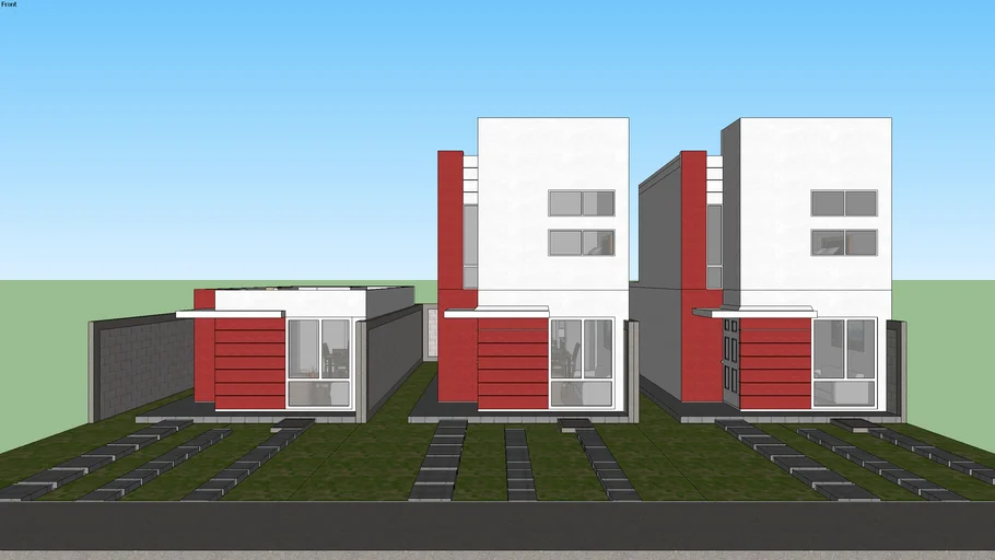 casa interes social 2 niveles | 3D Warehouse