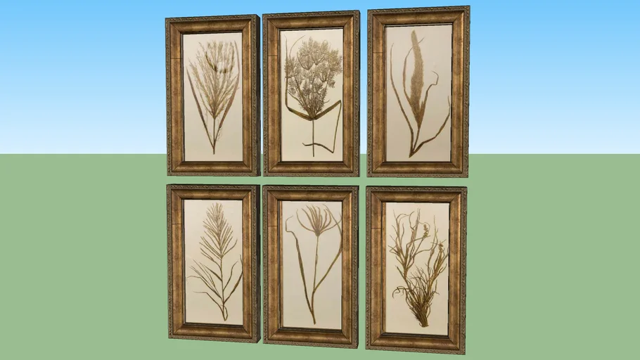 ANTIQUE BOTANICAL ART SET