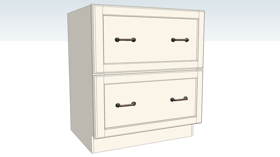 Base Pots and Pans Storage Two Drawer DRPD