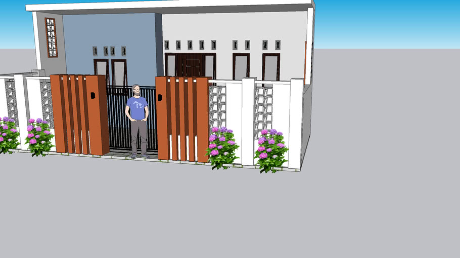 Pagar minimalis Modern | 3D Warehouse