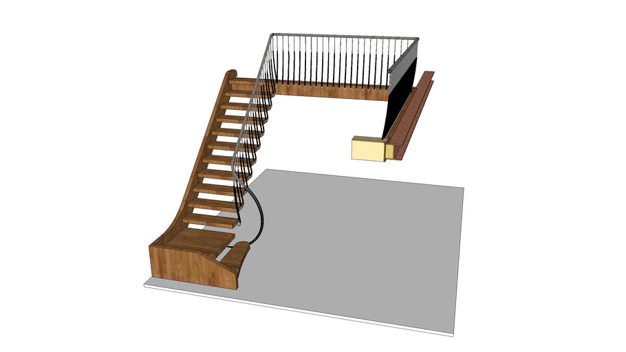 Balustrade and staircase | 3D Warehouse