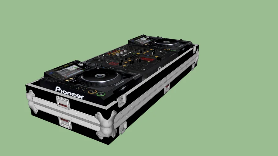 Pioneer CDJ 2000 2x,Pioneer DJM2000 Nexus dj rack/flight case with 
