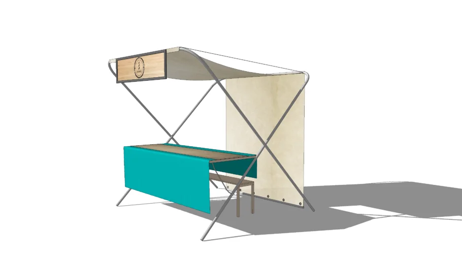 STALL EVENT KIOSK FOLDING_METAL FRAME