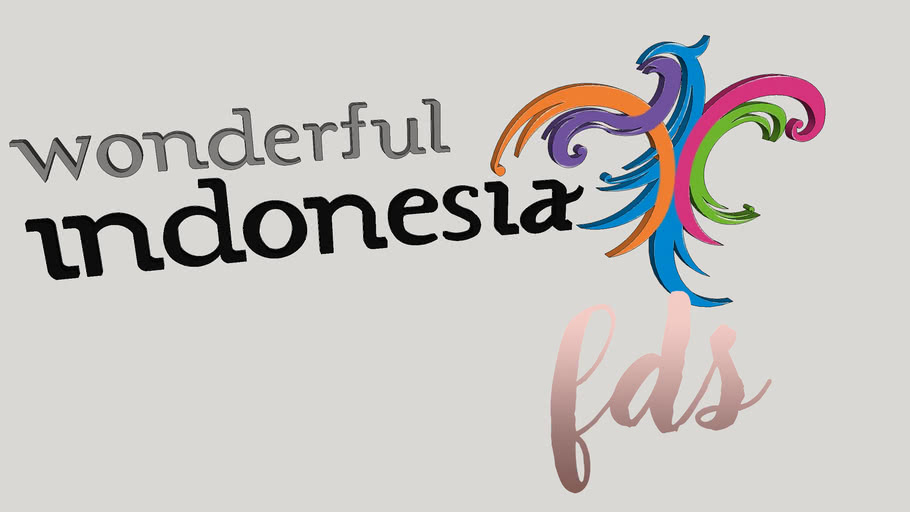 WONDERFUL INDONESIA LOGO indonesia logo 3D Warehouse