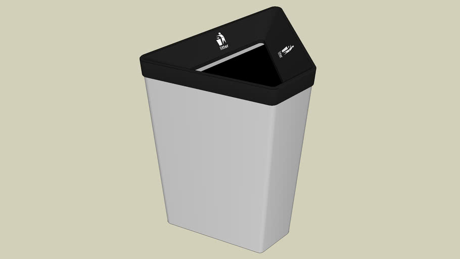 Forms+Surfaces Triad Receptacle, 24 gallon, litter 3D Warehouse