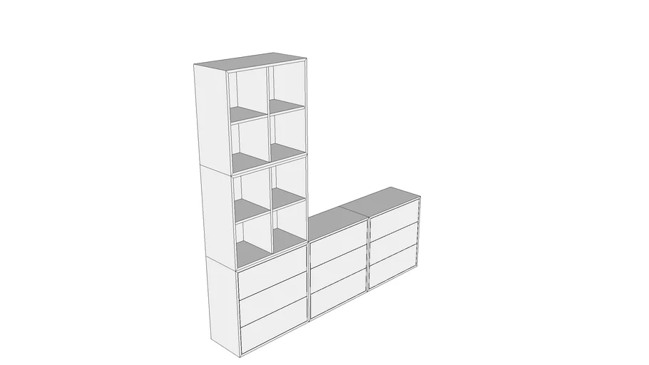 Ikea EKet Blanc petite chambre gauche 3D Warehouse