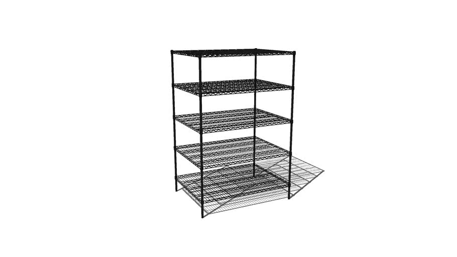36”x48”x72” Freestanding Wire Shelving System 3D Warehouse