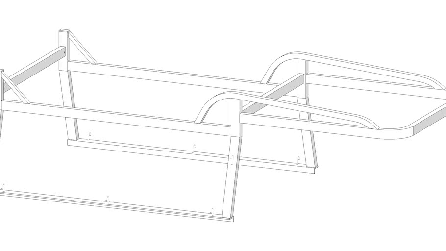 Lumber Rack, Rectangular Tube, 04 Ford Ranger Supercab | 3D Warehouse