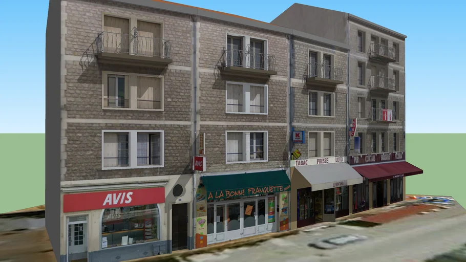 Immeubles d'habitation et commerces 135 137 | 3D Warehouse