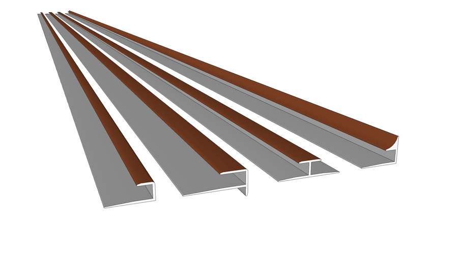 Marlite Plank Aluminum Molding Profiles 3D Warehouse