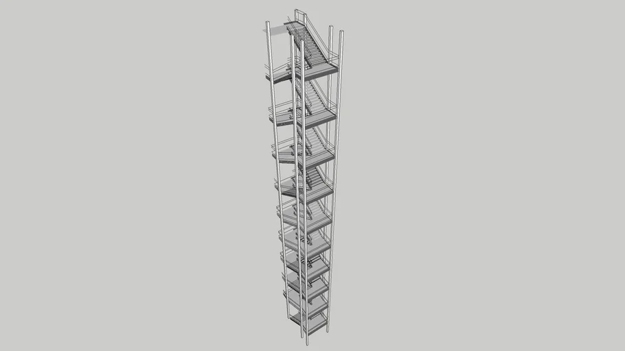 escape-ladder-3d-warehouse