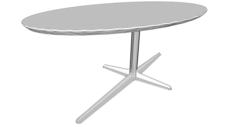 Spoinq table Nova, oval top