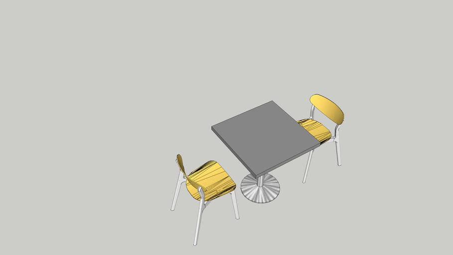 2Seater Dining Set 3D Warehouse