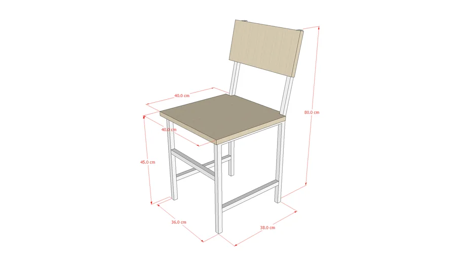 school chair 3D Warehouse