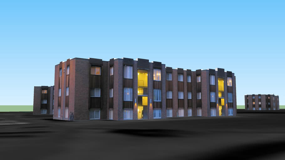 MSU Bozeman, Grant Chamberlain Apartments 3D Warehouse
