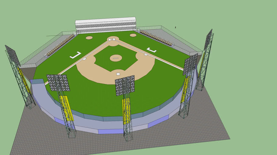 Estadio de Beisbol Menor 3D Warehouse
