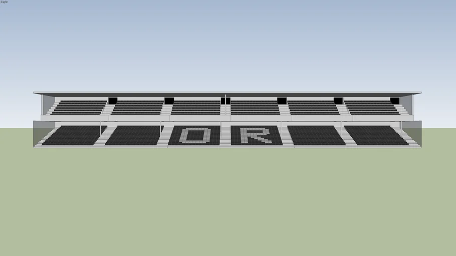 TimTV Stadion 1 eckig mit abstehendem Dach - - 3D Warehouse