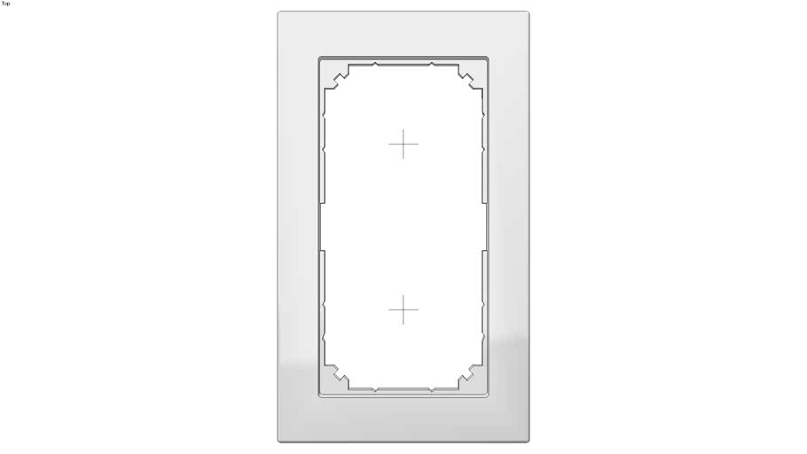 M-Plan frames, 2-gang without central bridge piece, active white glossy ...