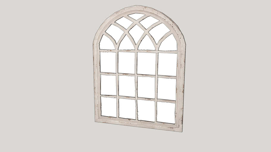 Distressed Sadie 45' Arch Mirror 3D Warehouse