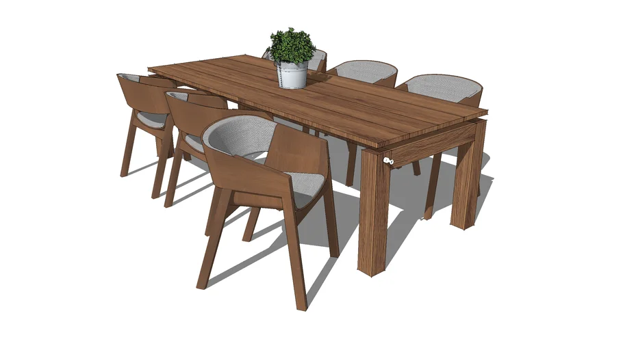 Table with six chair