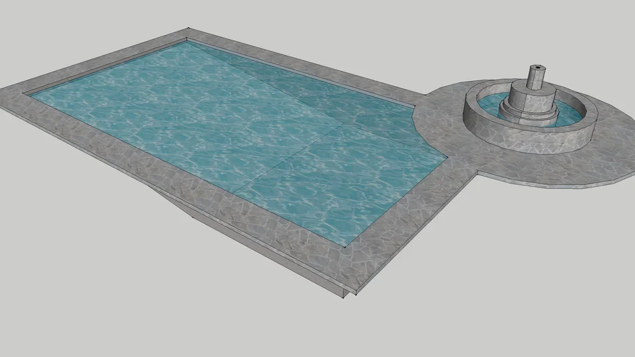 Pool with a Fountain