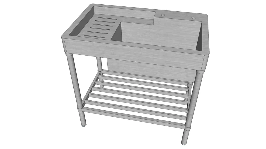 Whitehaus Utility Sink with Legs 3D Warehouse