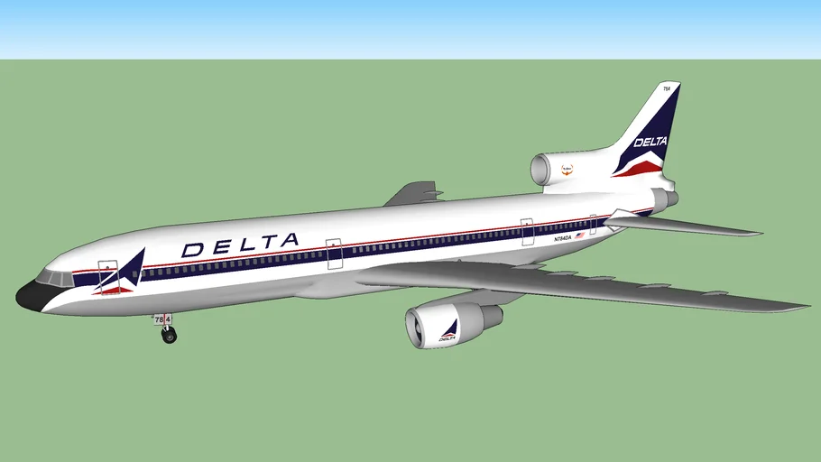 Delta Air Lines L-1011-385-1 TriStar 1 (1996) | 3D Warehouse