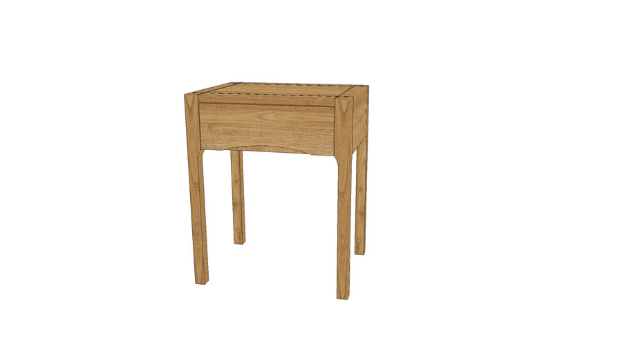 zara home oak bedside table with drawer 3D Warehouse