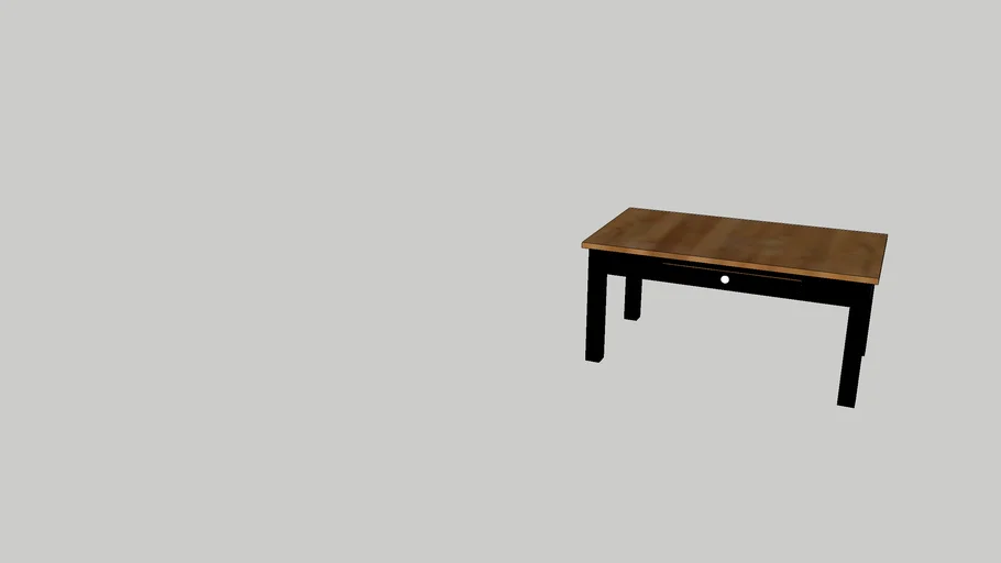 table basse noire plateau bois | 3D Warehouse