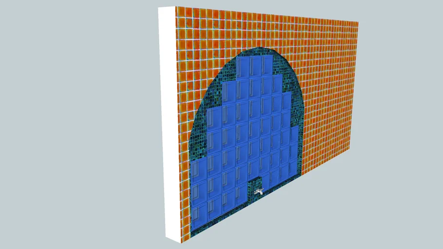 glass block wall 3D Warehouse