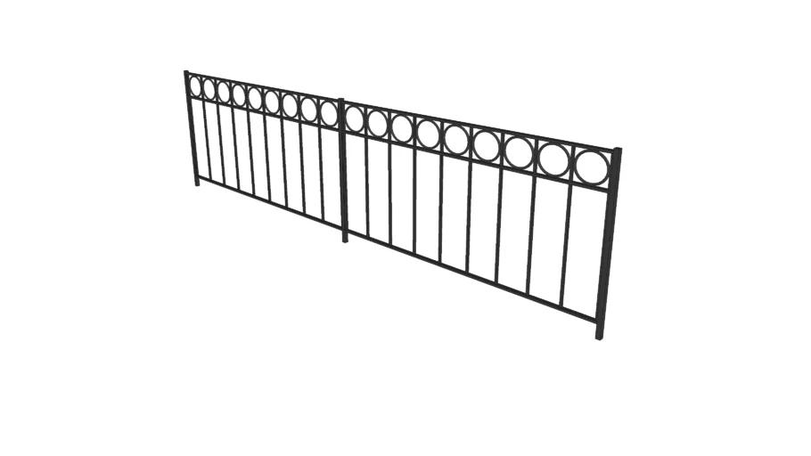 Metal Barrier Railing Assembly