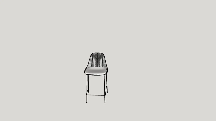 Rattan Bar Stool 3D Warehouse