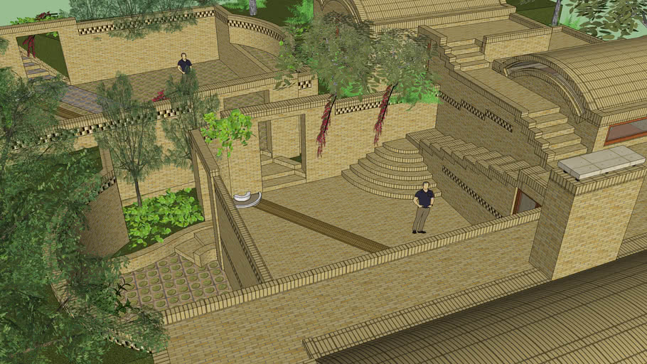 Casa Rio Frío, Rogelio Salmona 3D Warehouse