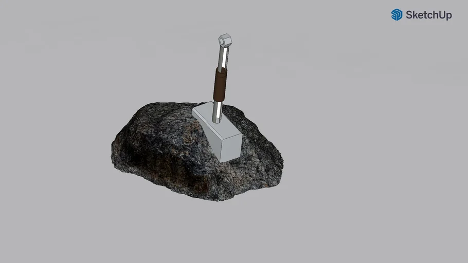 Thor's hammer in ground. 3D Warehouse