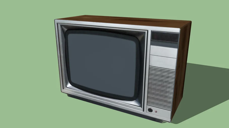 Old Vintage Box Television Free Electronic TV 3D Model - - 3D
