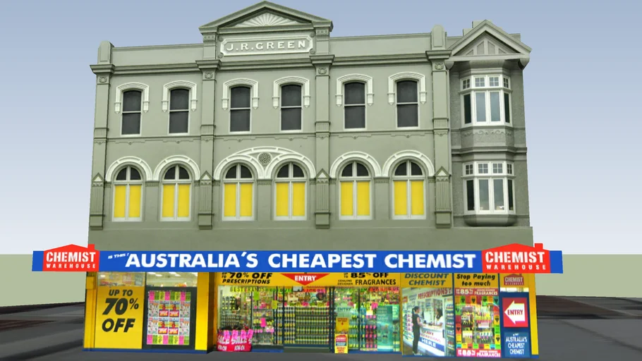 J R Green Hardware Building, Launceston 3D Warehouse