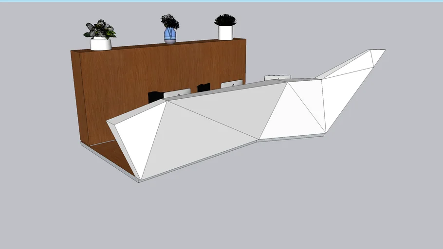 Reception Counter Luxury 3D Warehouse