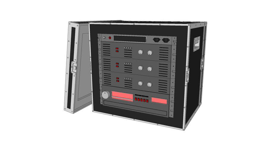 Portable Hard Case Equipment Rack Detailed 3D Warehouse