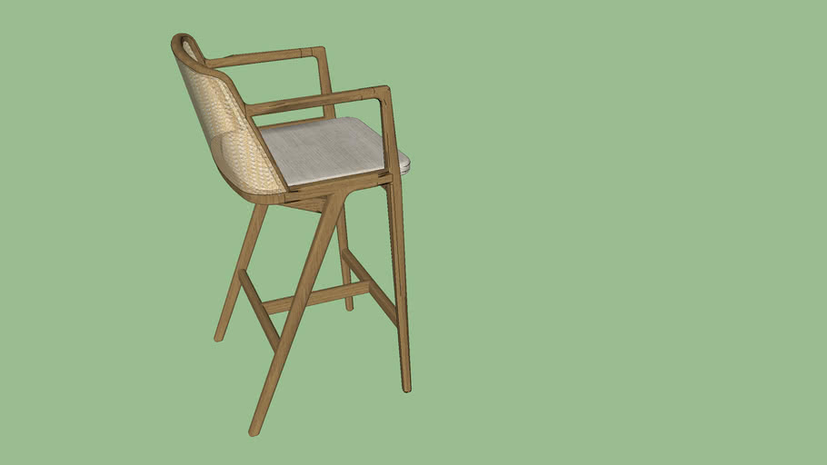 wicker bar stool | 3D Warehouse