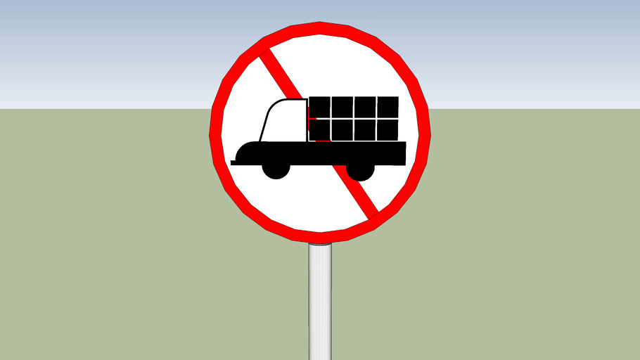 禁止大貨車進入標誌 No Trucks Over 3 5 Lbs Sign In Taiwan 3d Warehouse