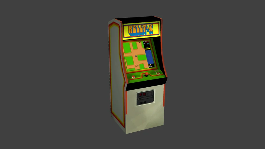 Rally-X - Arcade Game Cabinet (1980) | 3D Warehouse