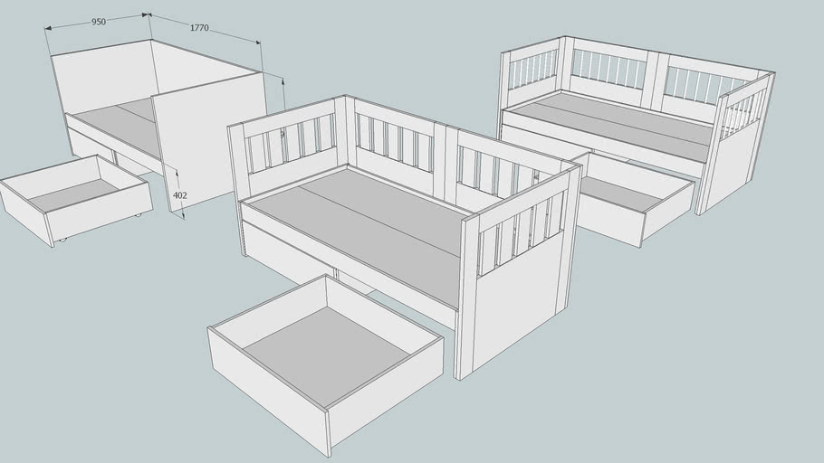 GOezGO 訂做 IKEA HEMNES 坐臥二用床框