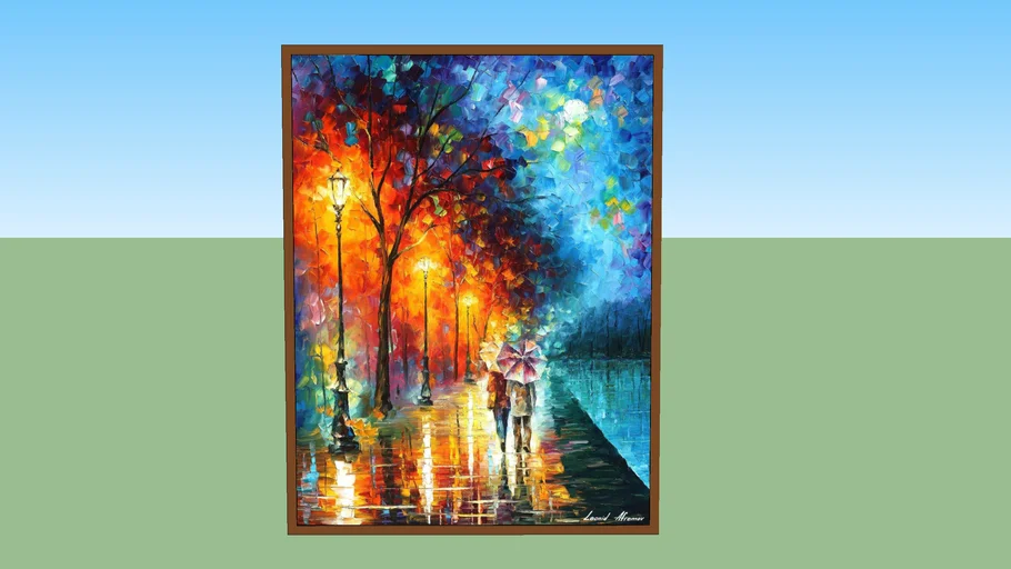 Photo Frame 2 (LOVE BY THE LAKE — PALETTE KNIFE Oil Painting On Canvas By Leonid Afremov)